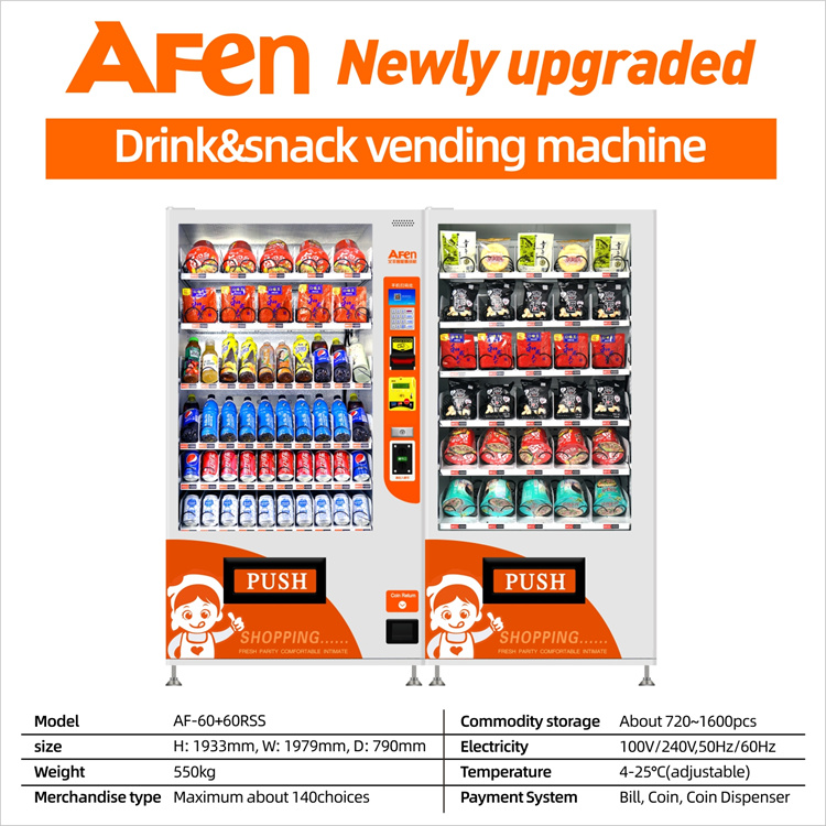 AF-60 + 60RSS khoom noj txom ncauj vending tshuab